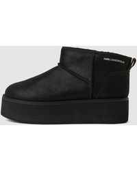 KARL LAGERFELD - Thermo Pull-On Ankle Boots - Lyst