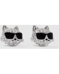 KARL LAGERFELD - Choupette Stud Earrings - Lyst