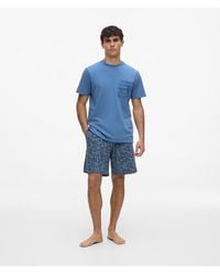 KARL LAGERFELD - Ikon Shorts And T-Shirt Pajama Set - Lyst