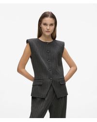 KARL LAGERFELD - Pinstripe Tailored Vest - Lyst