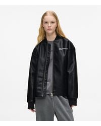 KL Jeans - Faux Leather Bomber Jacket - Lyst