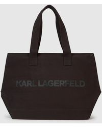 KARL LAGERFELD - Extra Large Logo Tote Bag - Lyst