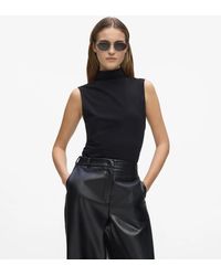 KARL LAGERFELD - Mock-Neck Tank Top - Lyst