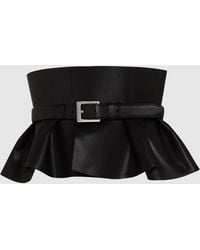 KARL LAGERFELD - Leather Corset Peplum Belt - Lyst