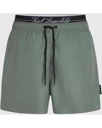 KARL LAGERFELD - Double Waistband Boardshorts - Lyst