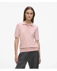 KARL LAGERFELD - Merino Wool Polo Shirt - Lyst