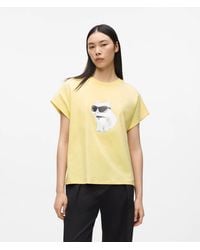 KARL LAGERFELD - Ikon Choupette Oversized T-Shirt - Lyst