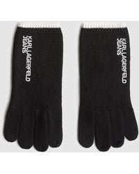 KL Jeans - Logo Knitted Gloves - Lyst