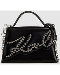KARL LAGERFELD - K/Signature Small Studded Crossbody Bag - Lyst