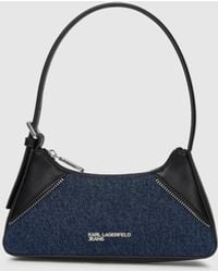 KL Jeans - Rebel Denim And Faux-Leather Shoulder Bag - Lyst