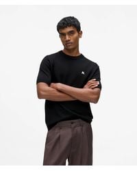 KARL LAGERFELD - Monogram Merino Wool T-Shirt - Lyst