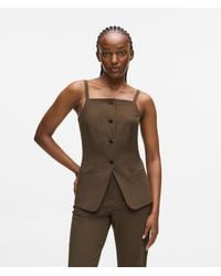 KARL LAGERFELD - Square-Neck Waistcoat - Lyst