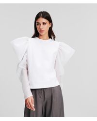 Karl Lagerfeld - Fabric Mix Sweatshirt - Lyst