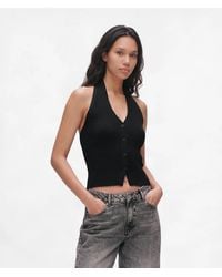KL Jeans - Halter-Neck Knitted Top - Lyst