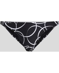 Karl Lagerfeld - Circle Print Brazilian Bikini Bottoms - Lyst