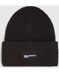 KL Jeans - Logo Patch Long Beanie - Lyst