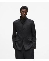 KARL LAGERFELD - High-Stand-Collar Jacket - Lyst