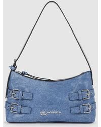 KL Jeans - Denim Buckle Shoulder Bag - Lyst