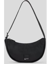 Karl Lagerfeld - Klj Box Logo Soft Half-moon Shoulder Bag - Lyst