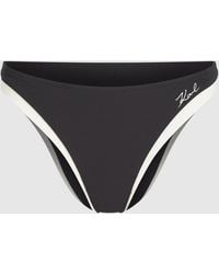 KARL LAGERFELD - Signature Piped Bikini Bottom - Lyst