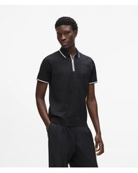 KARL LAGERFELD - Contrast Piping Polo Shirt - Lyst