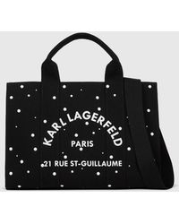 KARL LAGERFELD - Exclusive Rue St-Guillaume Faux-Pearls Medium Tote Bag - Lyst