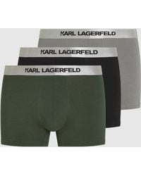 KARL LAGERFELD - Metallic Logo Trunks – 3-Pack - Lyst
