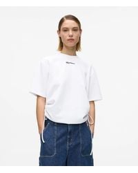 KL Jeans - Tie Detail Ruched T-Shirt - Lyst