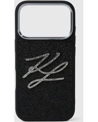 KARL LAGERFELD - Autograph Rhinestone Iphone 17 Pro Max Case - Lyst