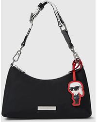 KARL LAGERFELD - Ikon Nylon Charm Shoulder Bag - Lyst
