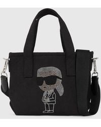 KARL LAGERFELD - Ikon Small Rhinestone Shopper - Lyst