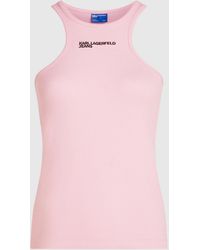 KL Jeans - Ribbed Logo Tank Top - Lyst