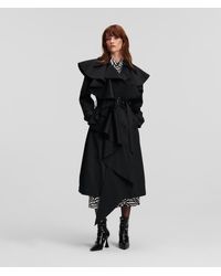 Karl Lagerfeld - Ruffle Trench Coat Handpicked By Hun Kim - Lyst