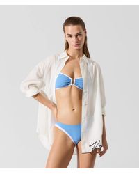 KARL LAGERFELD - Signature Oversized Beach Shirt - Lyst