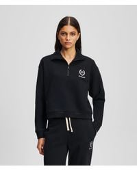 KARL LAGERFELD - Hotel Karl Loungewear Half-Zip Sweatshirt - Lyst
