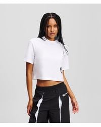 KL Jeans - Monogram Cropped T-Shirt - Lyst
