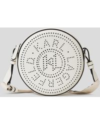 Karl Lagerfeld - K/circle Round Perforated Logo Crossbody Bag - Lyst