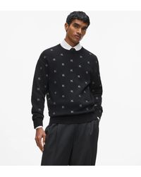 KARL LAGERFELD - Monogram Knitted Sweater - Lyst