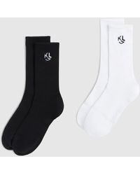 KL Jeans - Monogram Mid-Length Socks – 2-Pack - Lyst