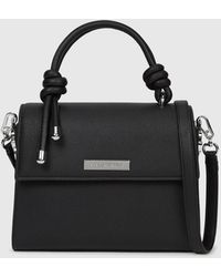 KARL LAGERFELD - Ikon Pebble Satchel Bag - Lyst