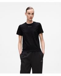 KARL LAGERFELD - Rhinestone T-Shirt - Lyst
