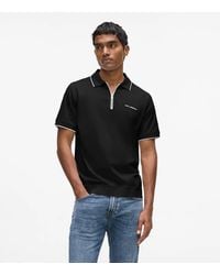KARL LAGERFELD - Polo À Fermeture Zippée, Homme, Taille - Lyst