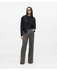KARL LAGERFELD - Wide-Leg Flannel Pants - Lyst
