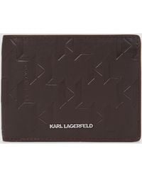 KARL LAGERFELD - K/Loom Leather Bi-Fold Wallet - Lyst