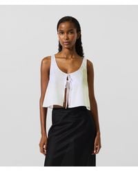 KARL LAGERFELD - Tie-Front Beach Top - Lyst