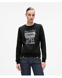 Karl Lagerfeld - Sweatshirt Mit Paris-Skizze - Lyst