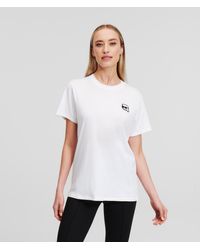 Karl Lagerfeld - T-shirt Avec Écusson K/ikonik - Lyst