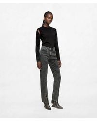 KL Jeans - Zipped High-Rise Straight Jeans - Lyst