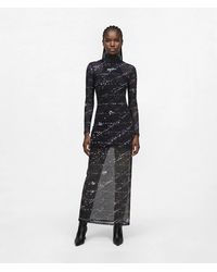 KL Jeans - Mesh Constellation Print Maxi Dress - Lyst