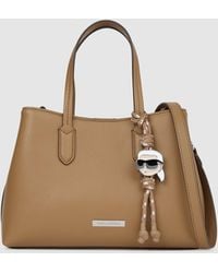 KARL LAGERFELD - Ikon Smooth Small Tote Bag - Lyst